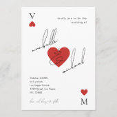 Invitation Stylish Script Casino Vegas Wedding (Devant)