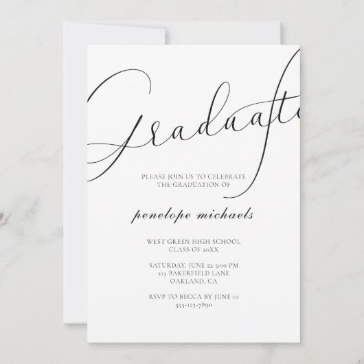 Invitation Stylish Script Soft Mint Photo (Dos)
