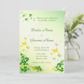 Invitation Stylish Shamrock Wedding (Debout devant)