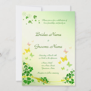 Invitation Stylish Shamrock Wedding