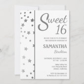 Invitation Stylish Stars Sweet 16 (Devant)