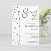 Invitation Stylish Stars Sweet 16 (Debout devant)