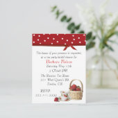 Invitation Stylish Strawberries Tea Party (Debout devant)