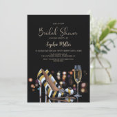 Invitation Stylish Striped High Heel Shoes Bridal Shower (Debout devant)