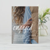 Invitation Stylish tendance Calligraphie Engagement Partie Ph (Debout devant)