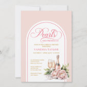 Invitation Stylish Watercolor Blush and Gold Shower Invite (Devant)