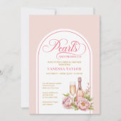 Invitation Stylish Watercolor Blush and Gold Shower Template (Devant)
