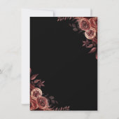 Invitation Stylisme Roses Rouge foncé Gothique Quinceañera (Dos)
