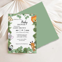 Styliste Eucalyptus Jungle Animaux Baby shower gar