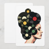 Invitation Stylized Retro Vinyl Record Poster Art (Devant / Derrière)