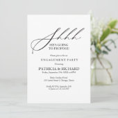 Invitation Stylo Calligraphie Surprise Engagement (Debout devant)