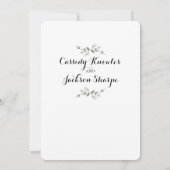 Invitation Stylo rustique et Mariage de calligraphie d'encre (Dos)