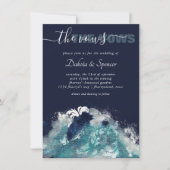 Invitation Sublimation d'onde | Eau marémotrice bleu-vert (Devant)