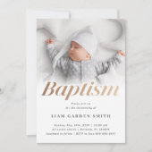 Invitation Subtil script de croix manuscrit photo de Christen (Devant)