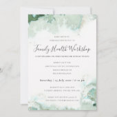 INVITATION SUBTLE AQUA MODERNE ABSTRAIT GÉOMÉTRIQUE ART ÉVÉNE (Devant)