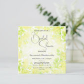 Invitation Subtle Pastel Floral Background Bridal Shower  (Debout devant)