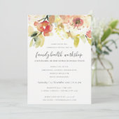 INVITATION SUBTLE PEACH PINK WATERCOLOR FLORAL ATELIER ÉVÉNEM (Debout devant)