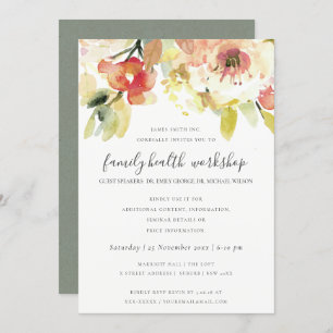 INVITATION SUBTLE PEACH PINK WATERCOLOR FLORAL ATELIER ÉVÉNEM