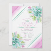 Invitation Succulent aquarelle vert violet nuptiale (Devant)