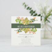 INVITATION SUCCULENT CACTUS FLORAL WATERCOLOR CUT FIANÇAILLES (Debout devant)