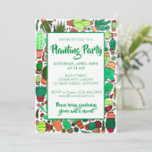 Invitation Succulent Cactus Poted Plante Cactus Garden Party (Debout devant)