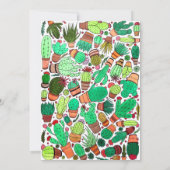 Invitation Succulent Cactus Poted Plante Cactus Garden Party (Dos)