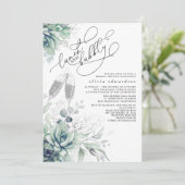 Invitation Succulent Déjeuner de verdure et Fête des mariées  (Debout devant)