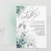 Invitation Succulent Déjeuner de verdure et Fête des mariées  (Devant / Derrière)