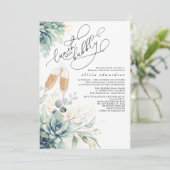 Invitation Succulent Déjeuner de verdure et Fête des mariées  (Debout devant)