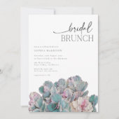Invitation Succulent Désert Brunch nuptial minimal (Devant)