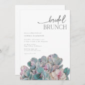 Invitation Succulent Désert Brunch nuptial minimal (Devant / Derrière)