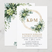 Succulent Eucalyptus Élégant Boho Mariage de verdu