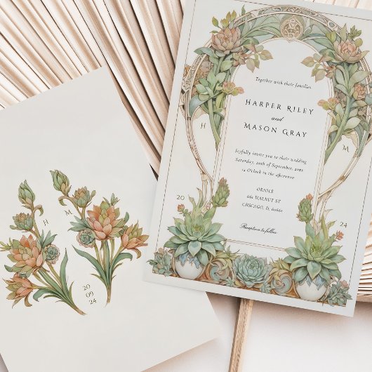 Invitation Succulent Nouveau Mariage