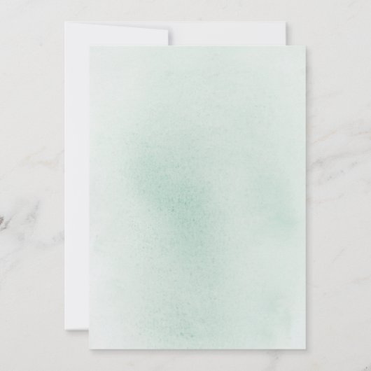 Invitation Succulent Verdure Argent Feuille (Dos)