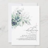 Succulent Verdure Feuilles Élégant Christening