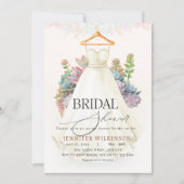 Invitation Succulent verdure Sage Mariage Gown Fête des marié (Devant)