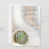 Invitation Succulent vert sur le dîner de répétition Mariage  (Devant)