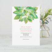 Invitation Succulente de douche nuptiale, Aquarell (Debout devant)