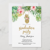 Invitation succulente de fête de remise des (Devant)