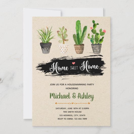 Invitation succulente de partie de pendaison de (Devant)