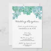 Invitation succulente de réception de mariage (Devant)