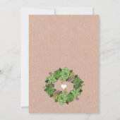 Invitation Succulente d'un Wedding shower nuptial (Dos)