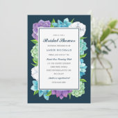 Invitation Succulente Florales Douche nuptiale | M (Debout devant)