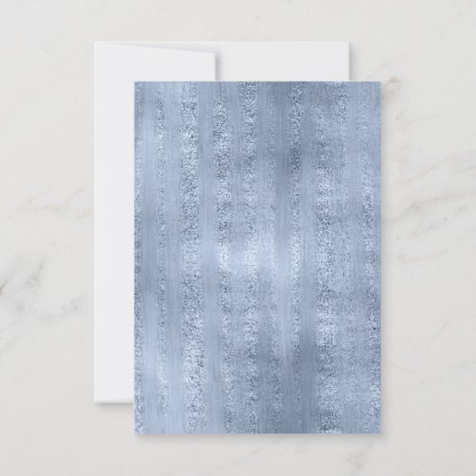 Invitation Succulentes et détails scintillants Insert Bleu ID (Dos)