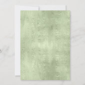 Invitation Succulentes et Étincelles Enregistrer la Date Vert (Dos)