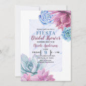 Invitation Succulentes Fête de Mariage Moderne Chic Marbre Fi (Devant)