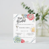 Invitation Succulents, Boissons Gratuites Dîner De Répétition (Debout devant)