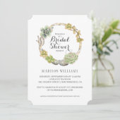 Invitation Succulents, brindilles et pierres | Fête des marié (Debout devant)