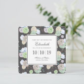 Invitation Succulents de l'aquarelle | et branches - (Debout devant)