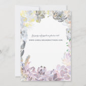 Invitation Succulents d'eau | Brunch nuptial (Dos)